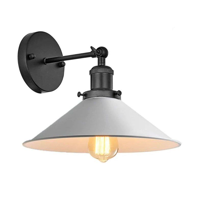 Vintage Industrial Wall Sconce in White | Mennts