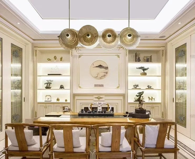 Bellara Circular Glass Chandelier In Gold | Mennts