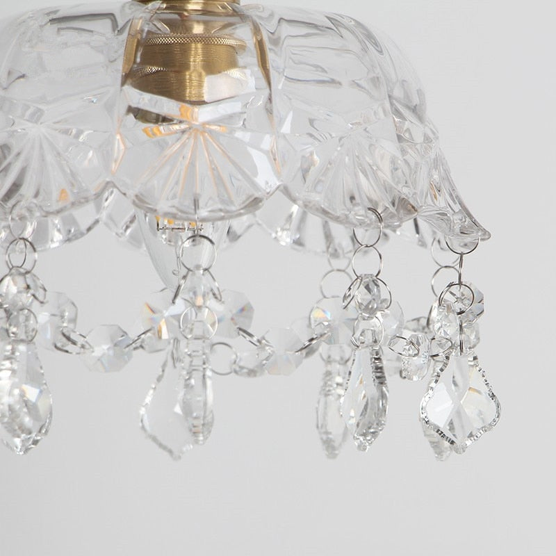 Antique Style Crystal and Glass Stone Pendant Chandelier | Mennts