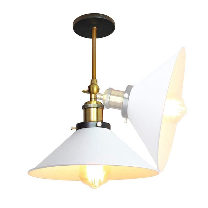 Vintage Industrial Wall Sconce in White | Mennts