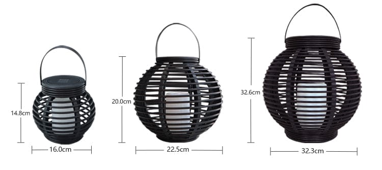 Liora Solar Rattan Teardrop Outdoor Lamp | Mennts
