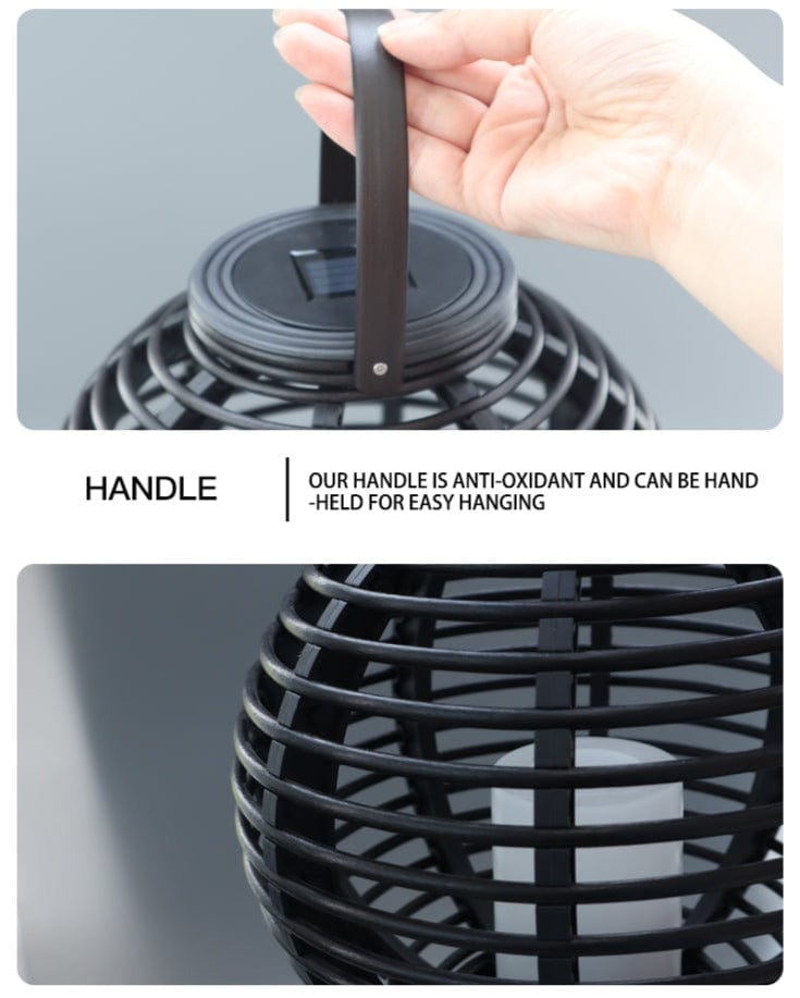 Liora Solar Rattan Teardrop Outdoor Lamp | Mennts