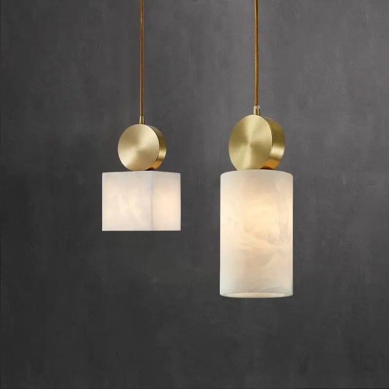 Lunette | Marble and Gold Pendant | Mennts