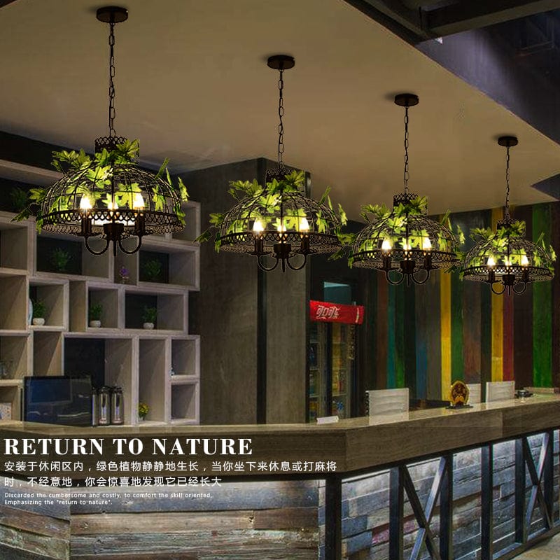 Thornwell Vintage Iron Cage Chandelier | Mennts