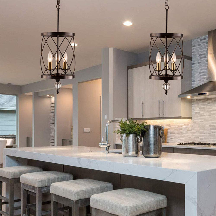 Hearthly | Rustic Three-Light Iron Chandelier | Mennts