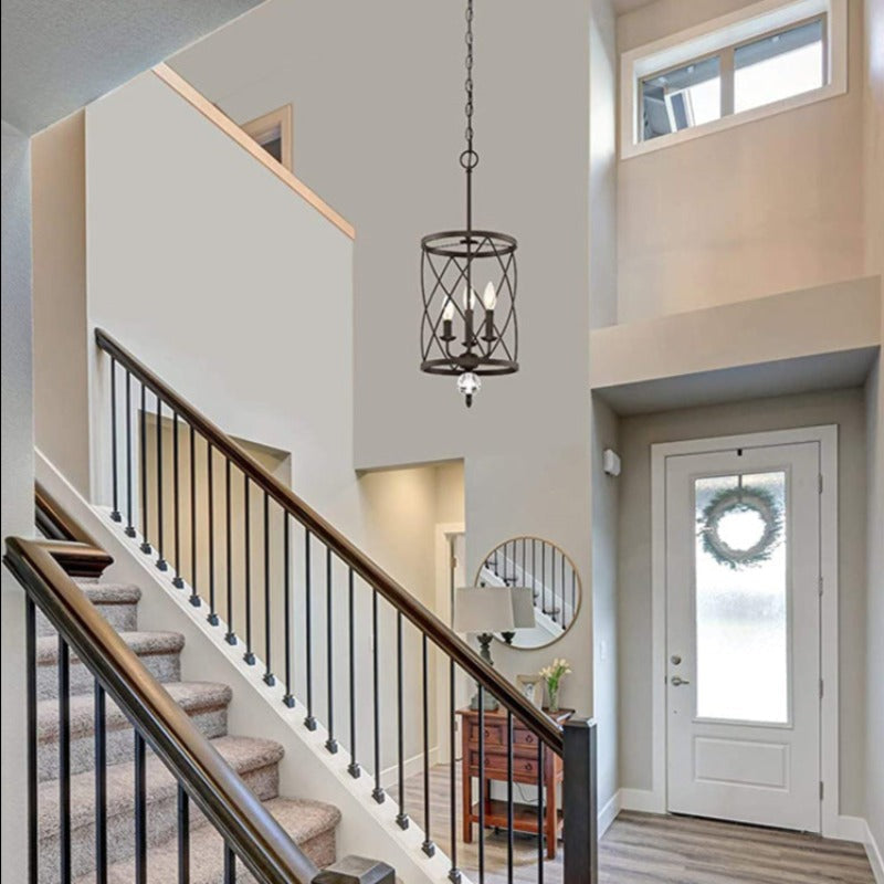 Hearthly | Rustic Three-Light Iron Chandelier | Mennts
