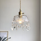 Antique Style Crystal and Glass Stone Pendant Chandelier | Mennts