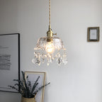Antique Style Crystal and Glass Stone Pendant Chandelier | Mennts