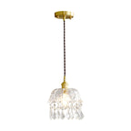 Antique Style Crystal and Glass Stone Pendant Chandelier | Mennts