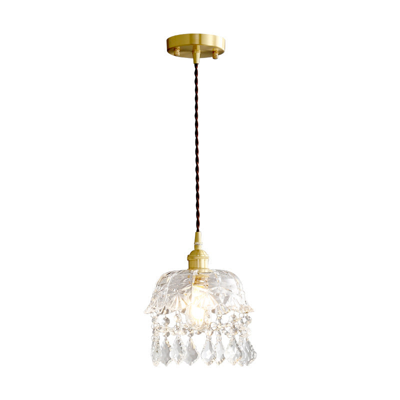 Antique Style Crystal and Glass Stone Pendant Chandelier | Mennts