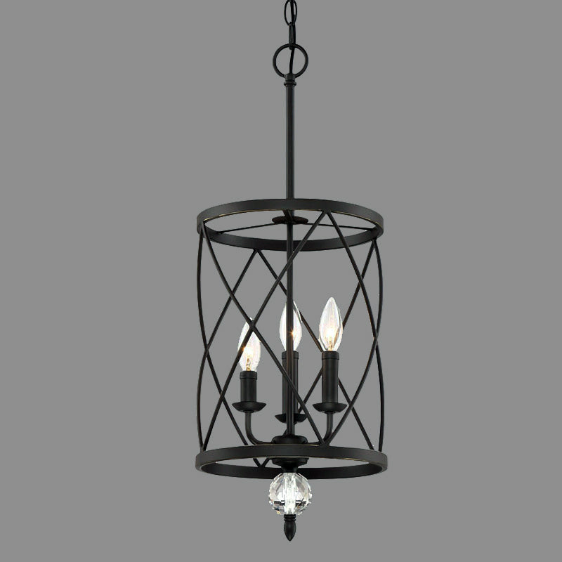 Hearthly | Rustic Three-Light Iron Chandelier | Mennts